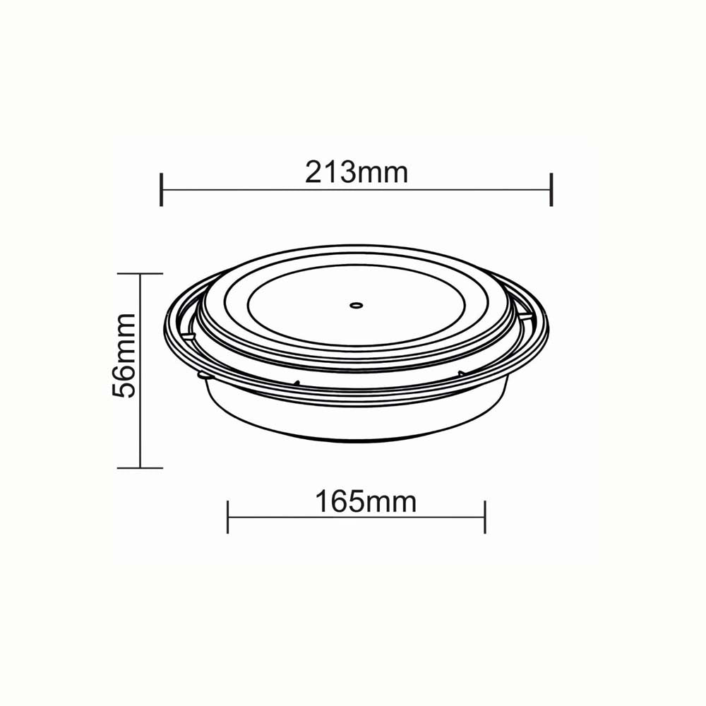 Disposoul Round Food Container Premium Series RO 48 With LID 1440ML