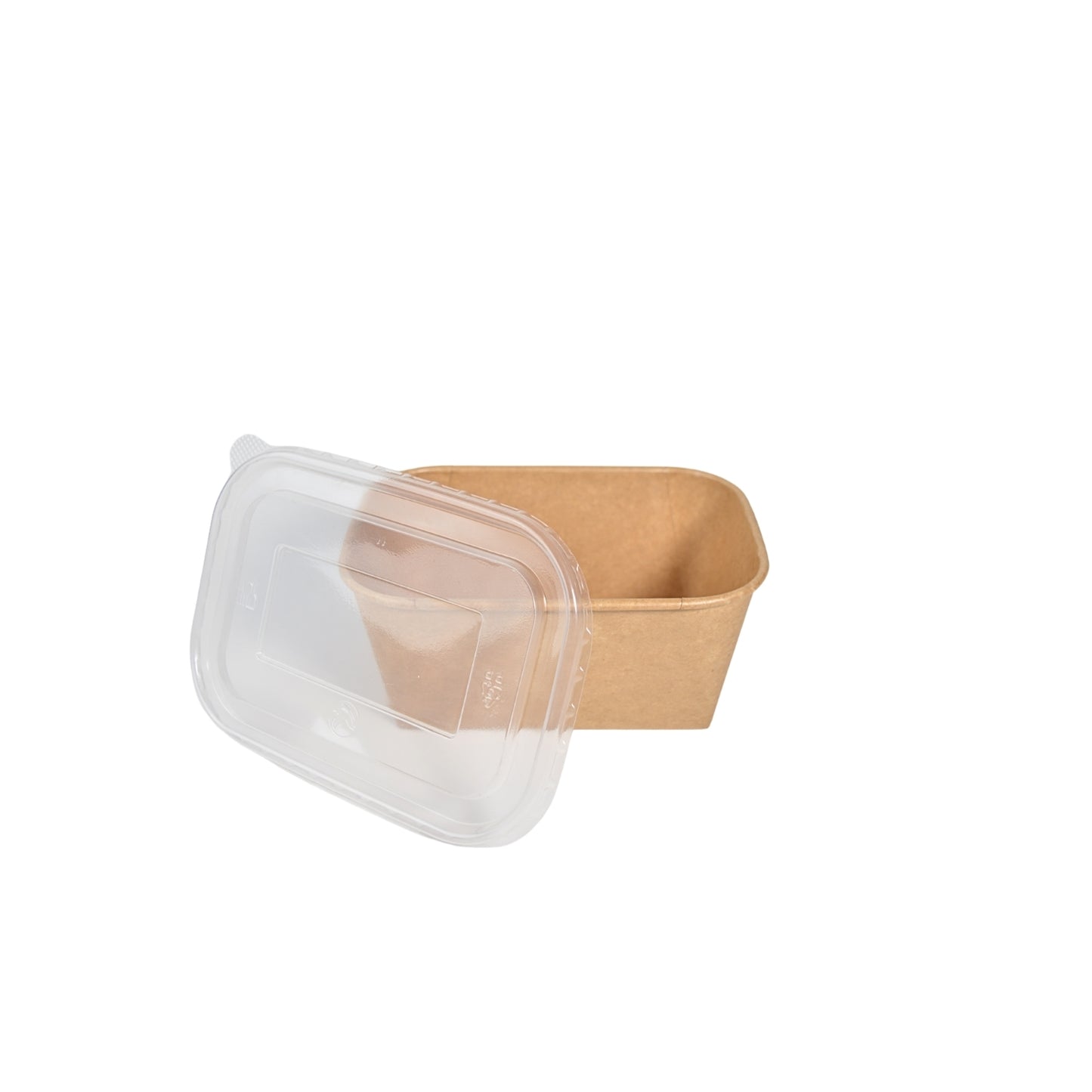 Disposoul Rectangular Paper Container Kraft with LID 500ML