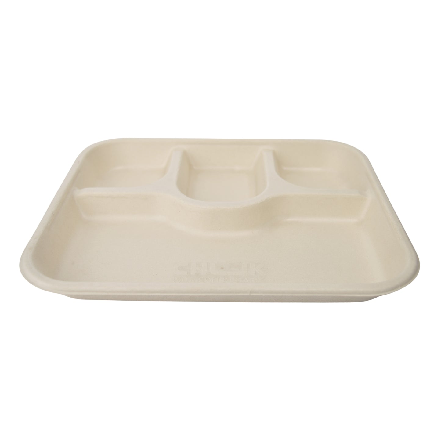 Disposoul Biodegradable Bagasse Disposable 4 CP Plate