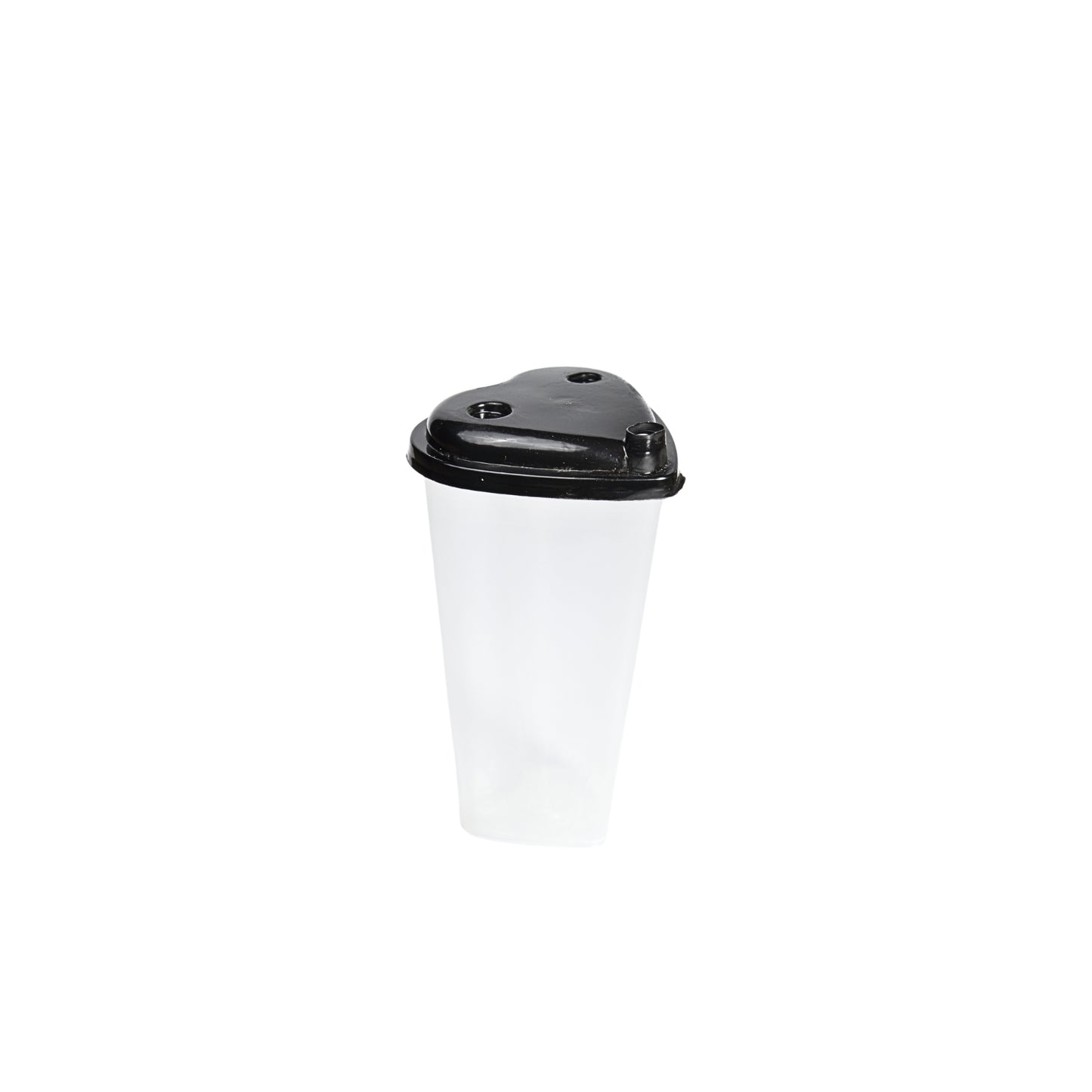 Disposoul Transparent Heart 250ML Sipper Glass with Lids