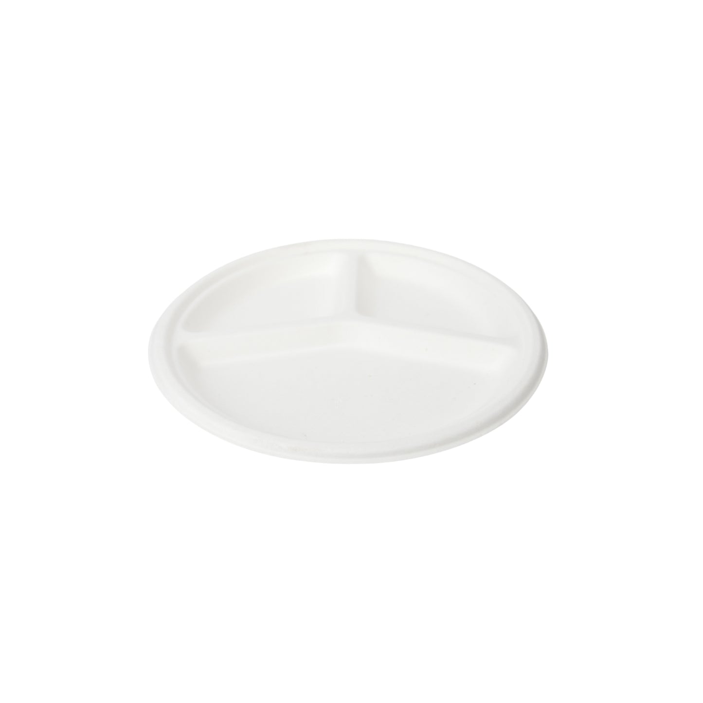 Disposoul Bagasse Round Disposable 3 CP Plate 9 inch