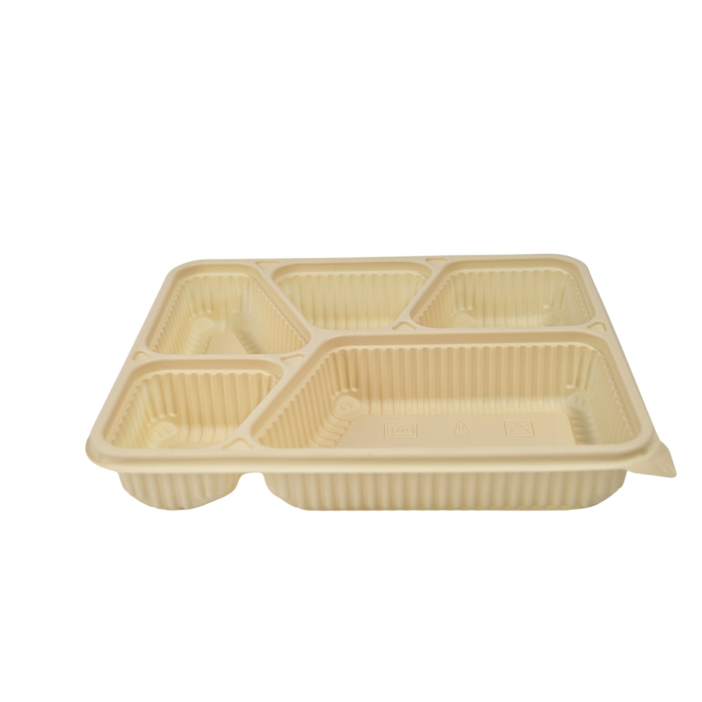 Disposoul 5 Compartment Cornstarch Meal Box Tray With Lid