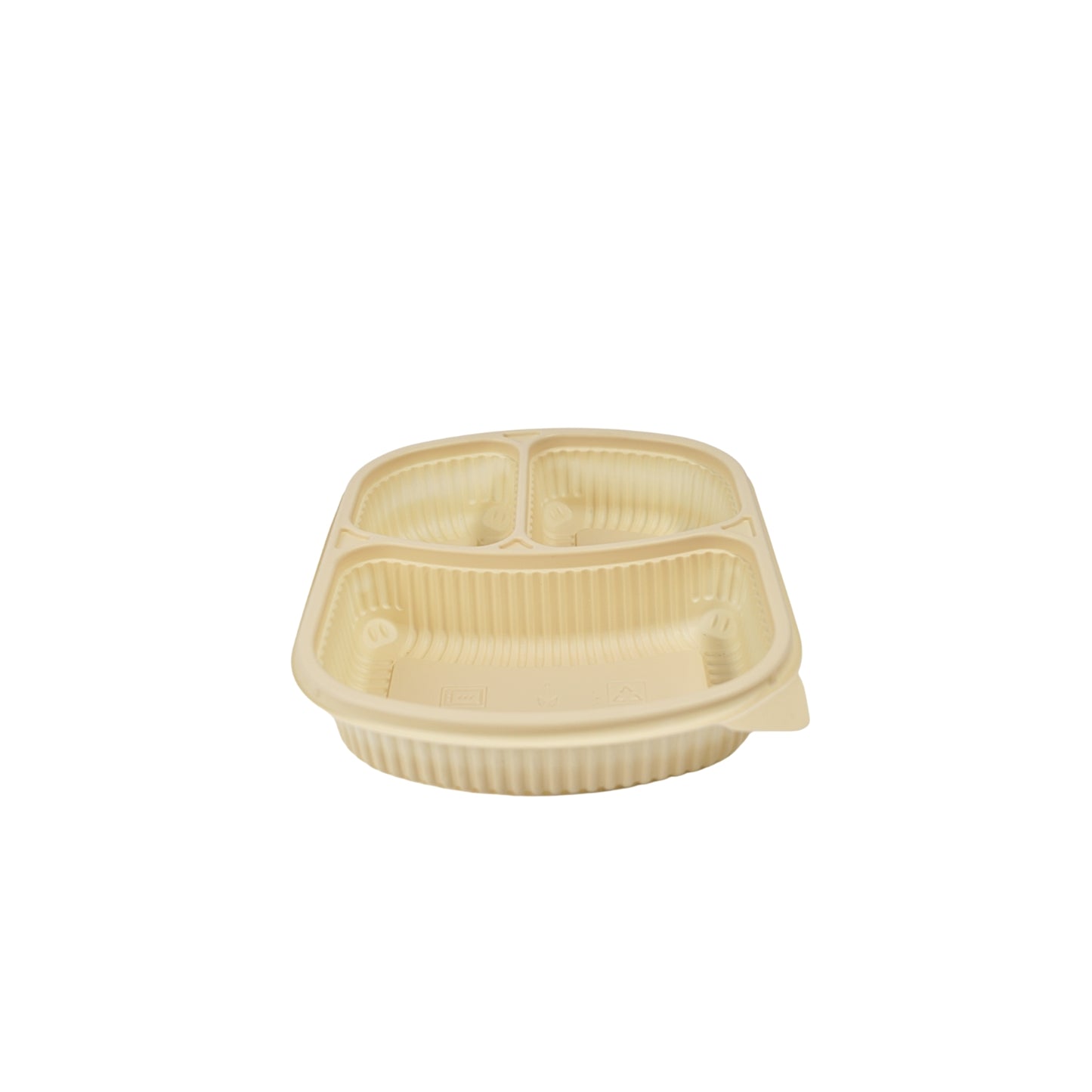 Disposoul 3 Compartment Cornstarch Meal Box Tray With Lid