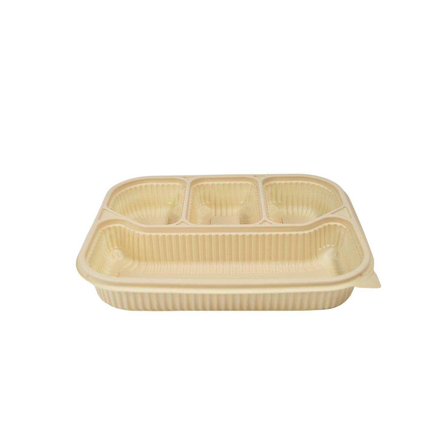 Disposoul 4 Compartment Cornstarch Meal Box Tray With Lid