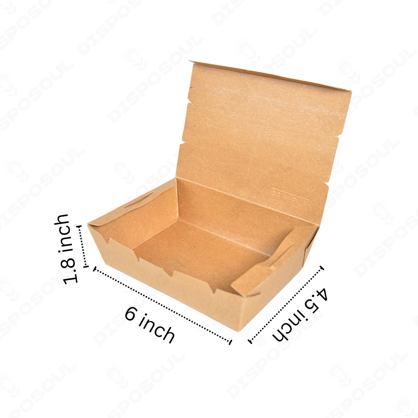 Disposoul PSB Kraft Paper Takeout Lunch Box 1200Ml