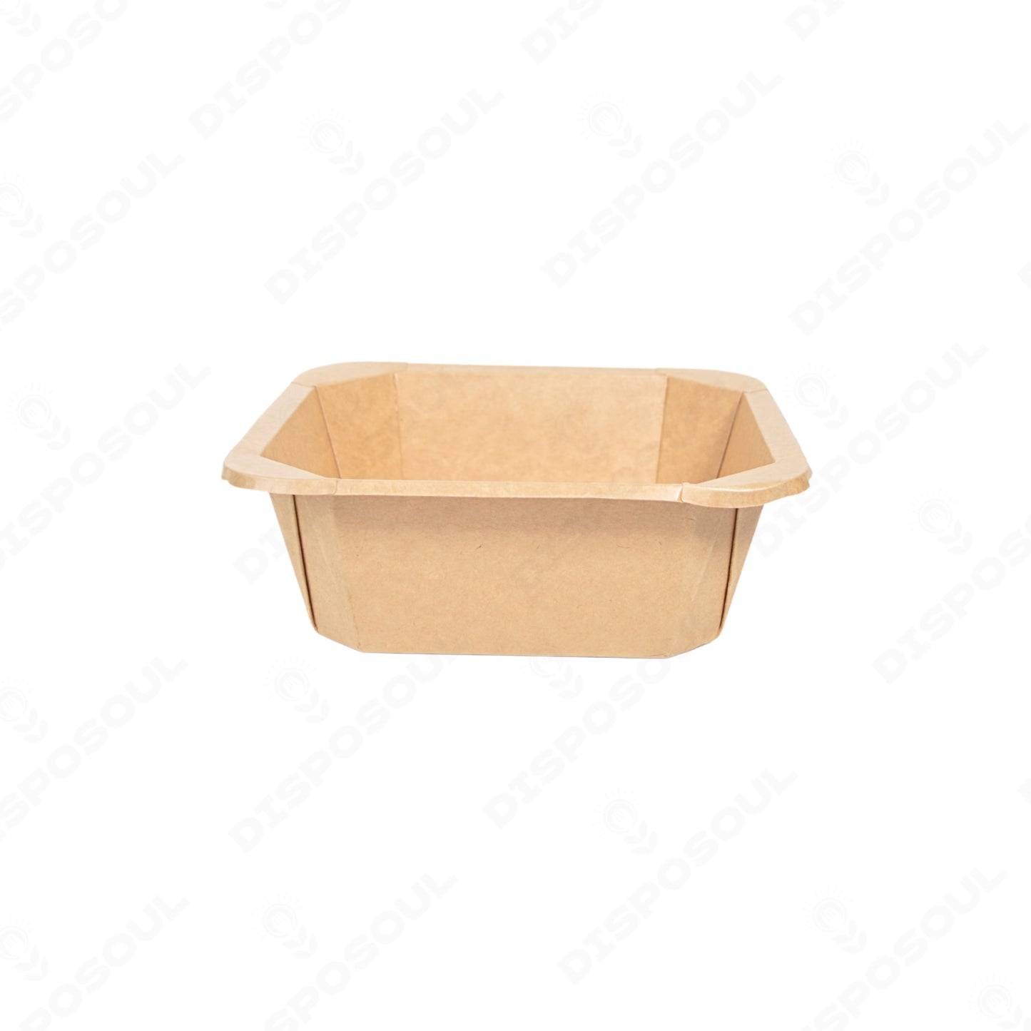 Disposoul 4311K Square Kraft Paper Container With PP Lid