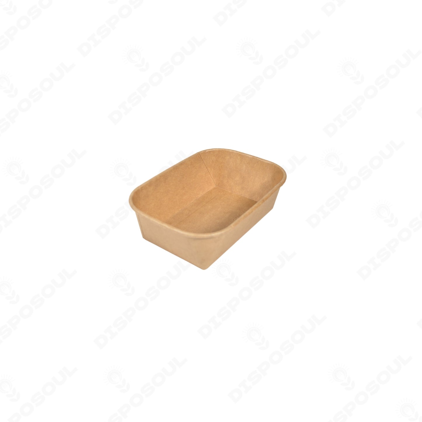 Disposoul Rectangular Paper Container Kraft with LID 500ML