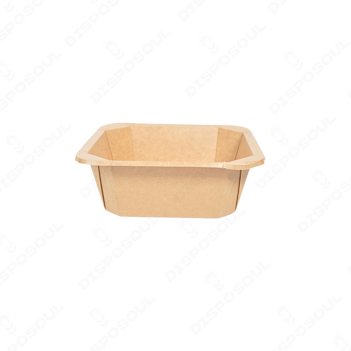 Disposoul 4307K Square Kraft Paper Container With PP Lid