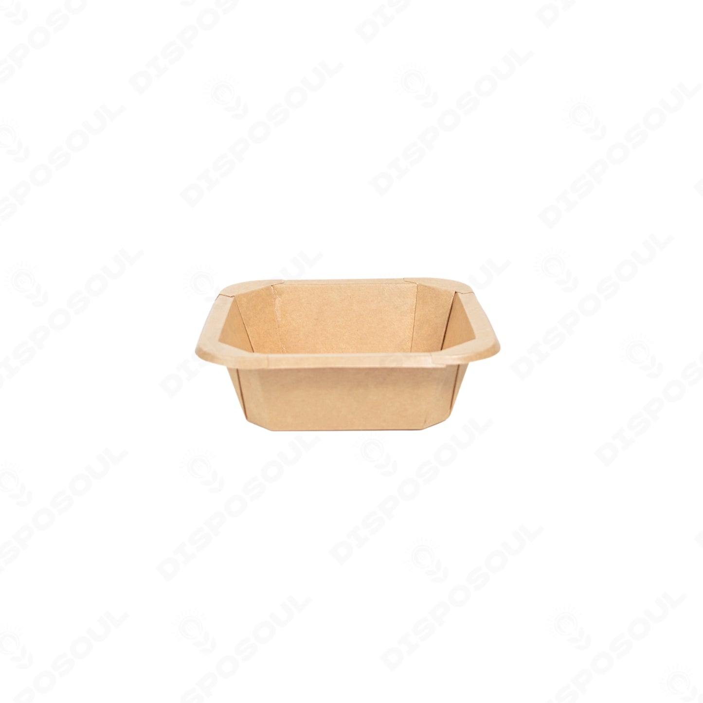 Disposoul 4303K Square Kraft Paper Container With PP Lid