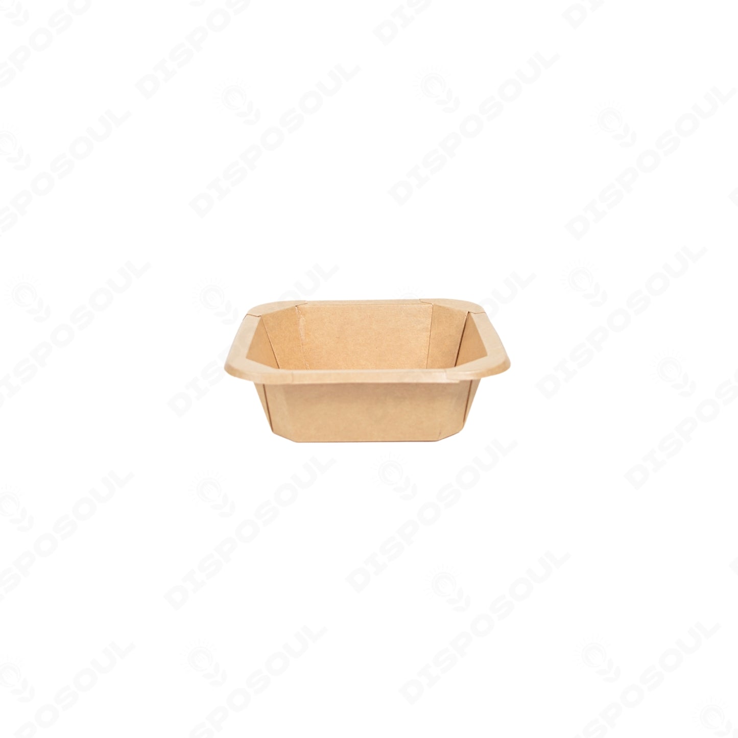 Disposoul 4301K Square Kraft Paper Container With PP Lid