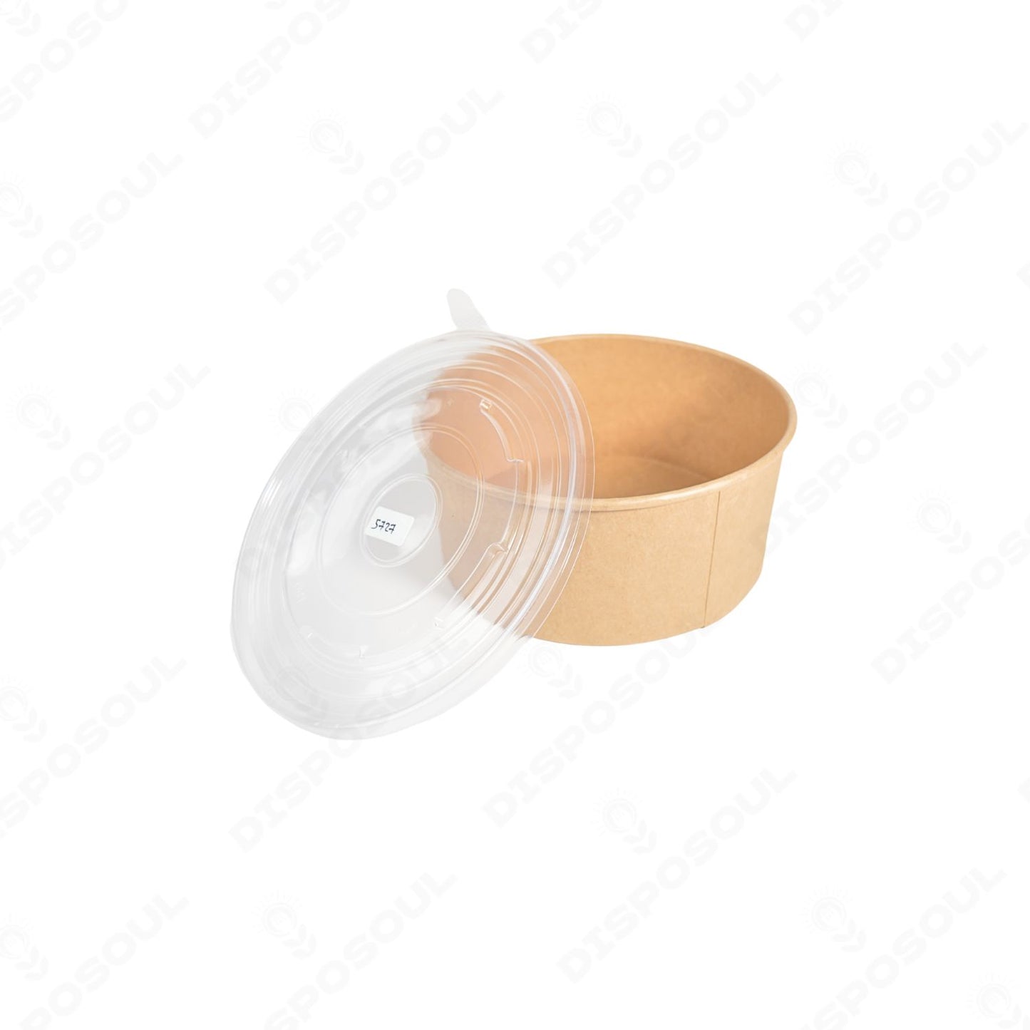 Disposoul Salad Round Paper Container 150DIA with LID 1000ML
