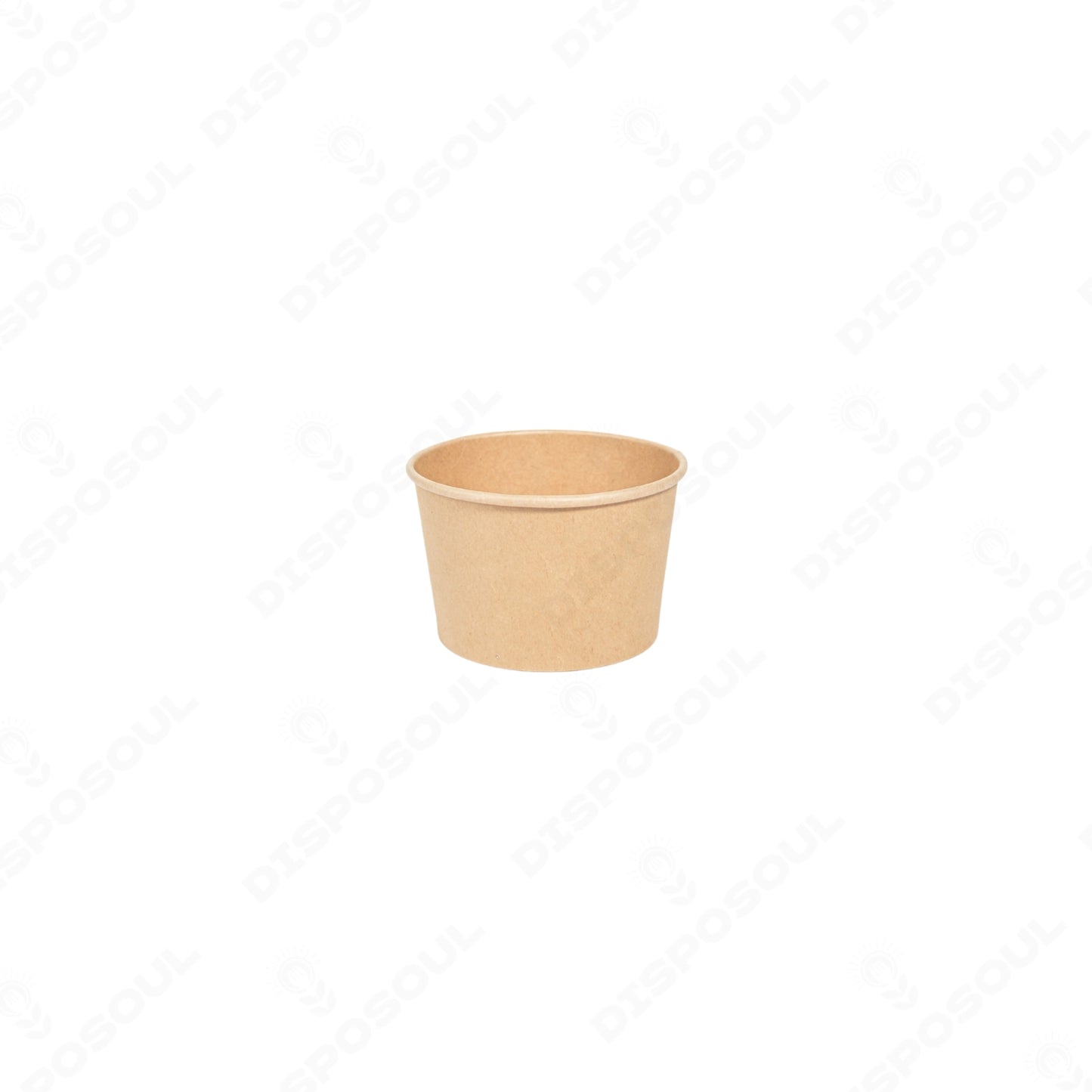 Disposoul Round Paper Container Kraft with 98DIA LID 350ML