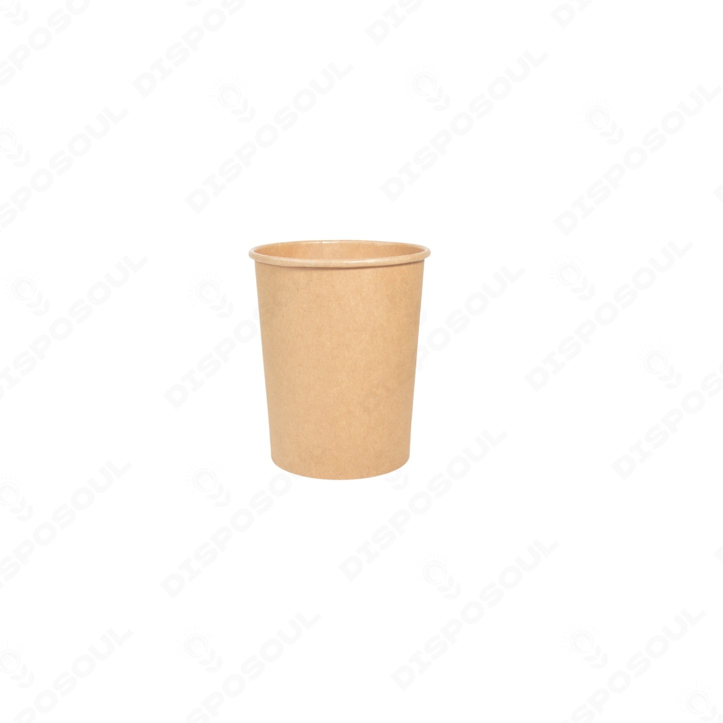 Disposoul Round Paper Container Kraft with 98DIA LID 500ML