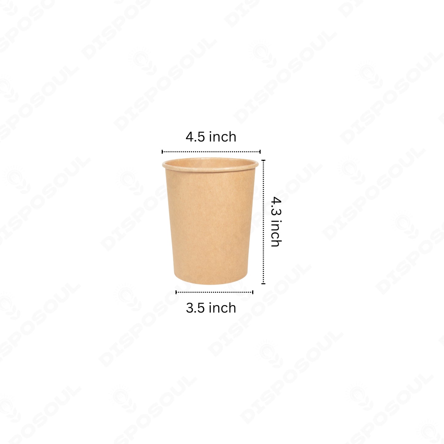 Disposoul Round Paper Container Kraft with 115DIA LID 750ML
