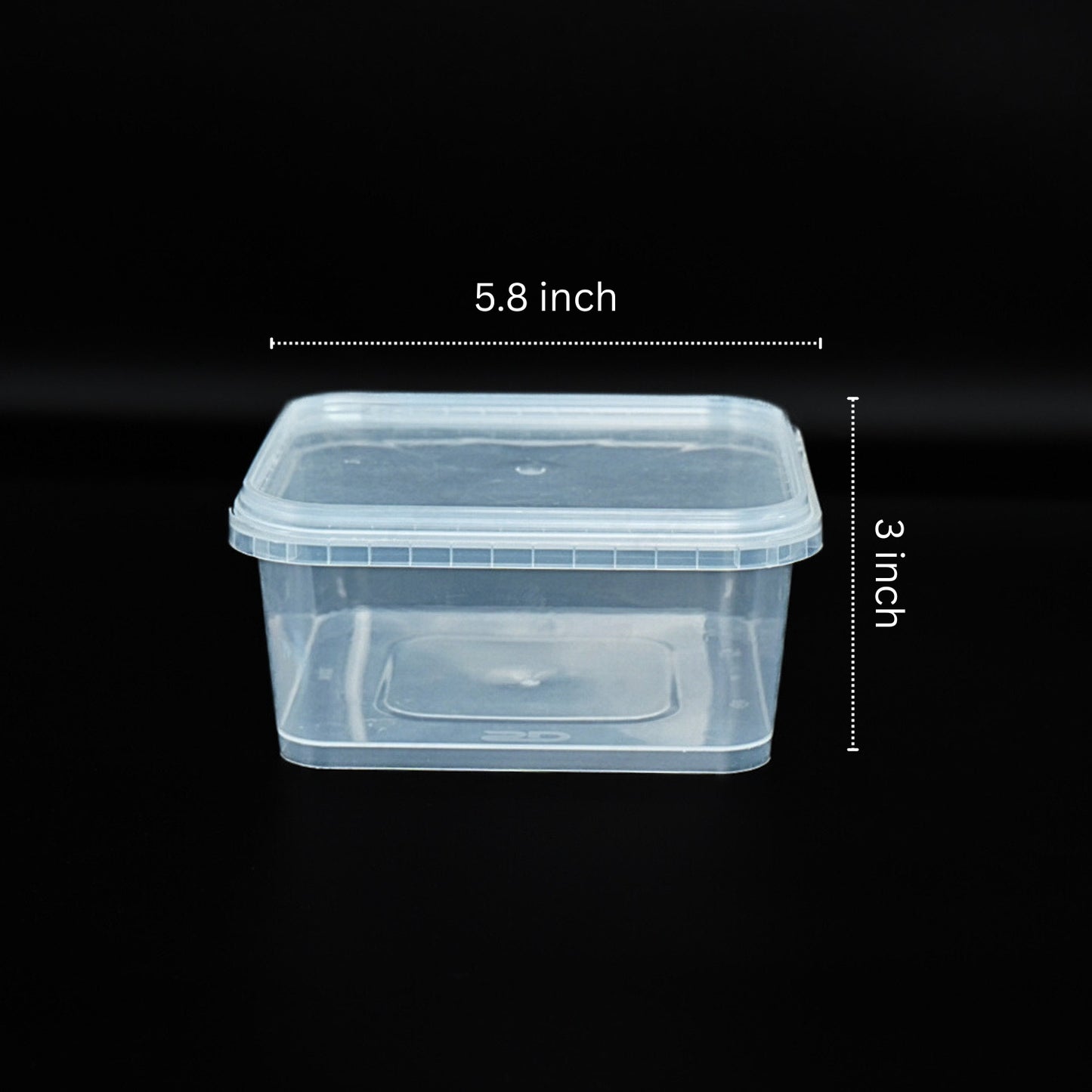Disposoul Transparent Square Tamper Proof Container 750ml
