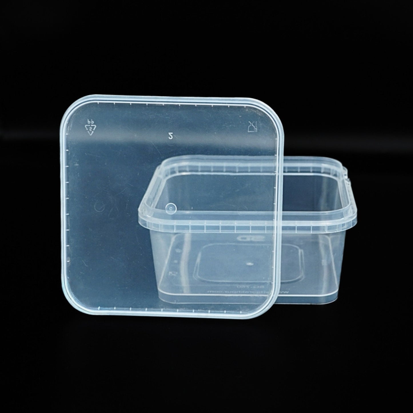 Disposoul Transparent Square Tamper Proof Container 750ml