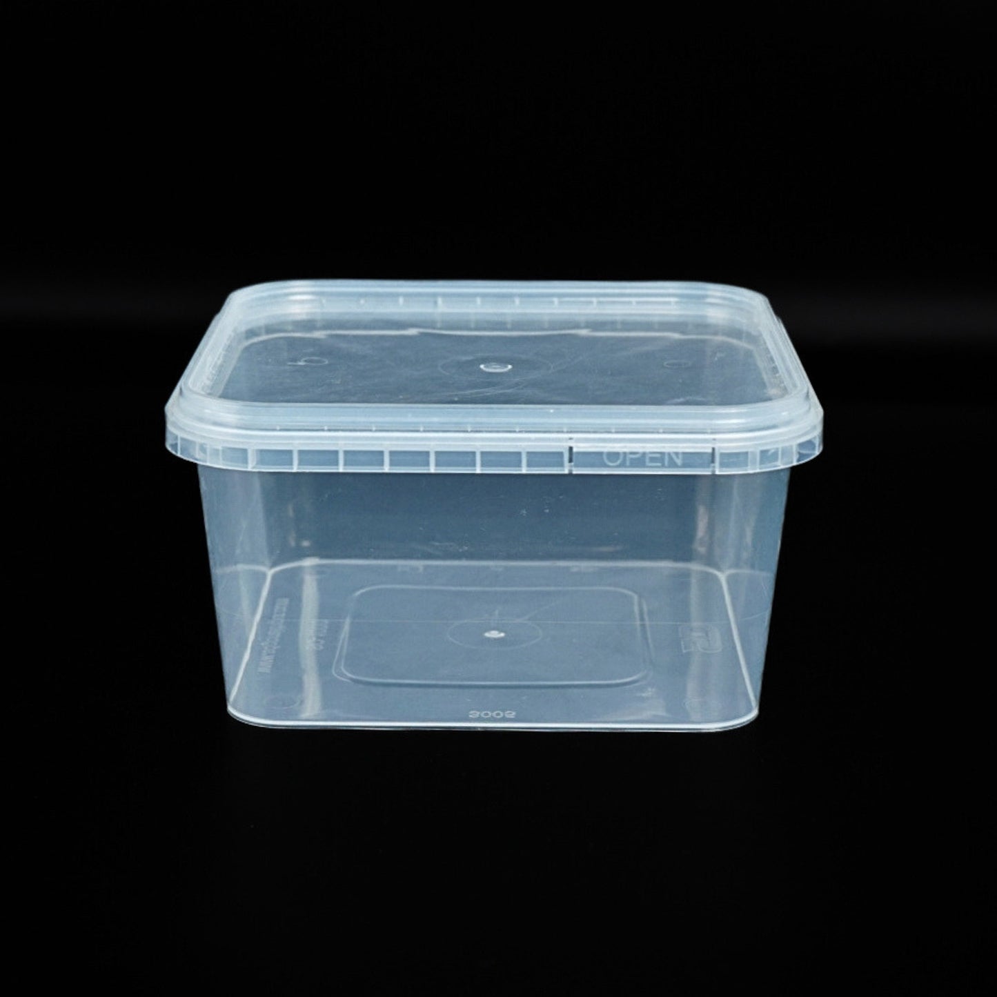 Disposoul Transparent Square Tamper Proof Container 1000ml