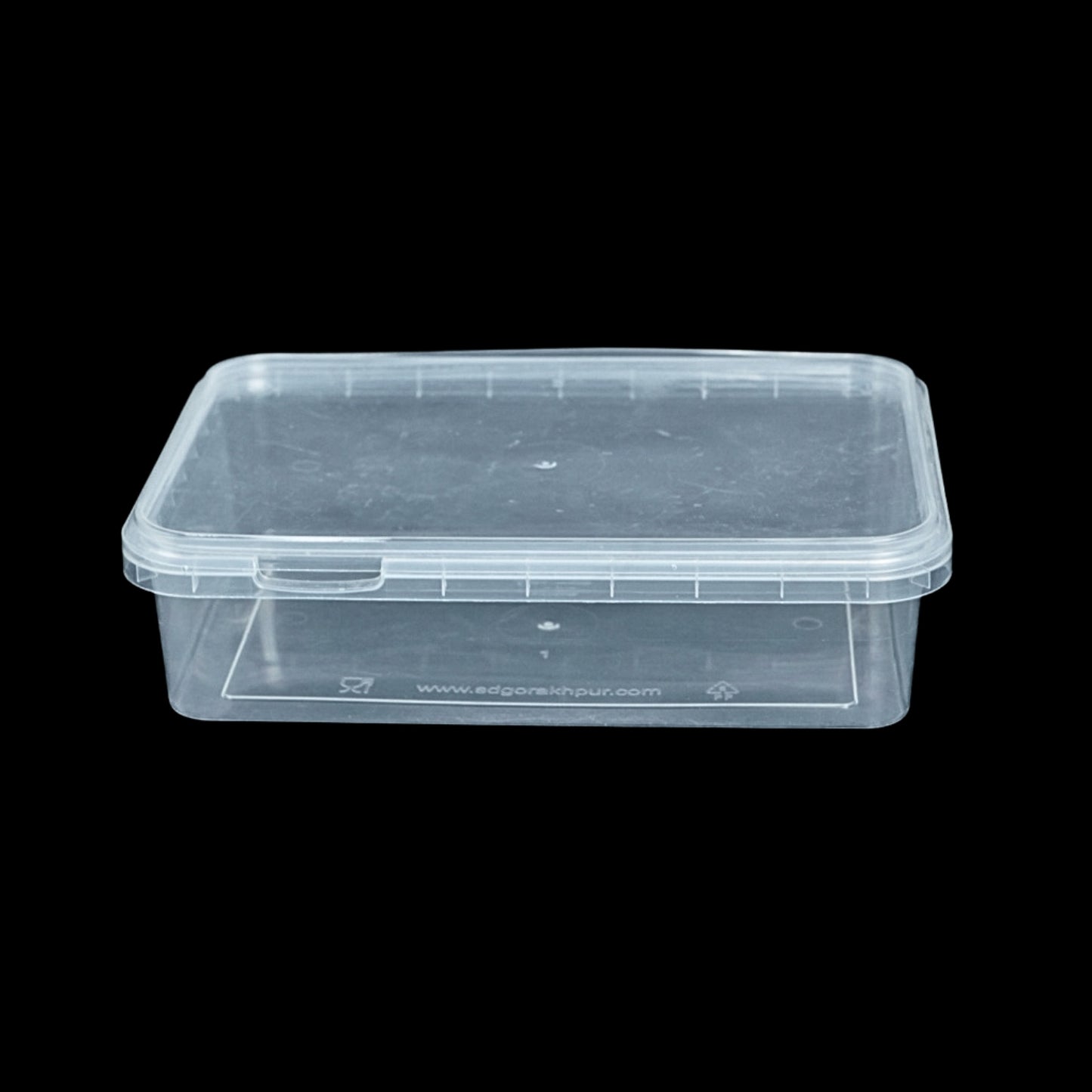 Disposoul Transparent Rectangular TAMPER PROOF CONTAINER With LID 1000Ml