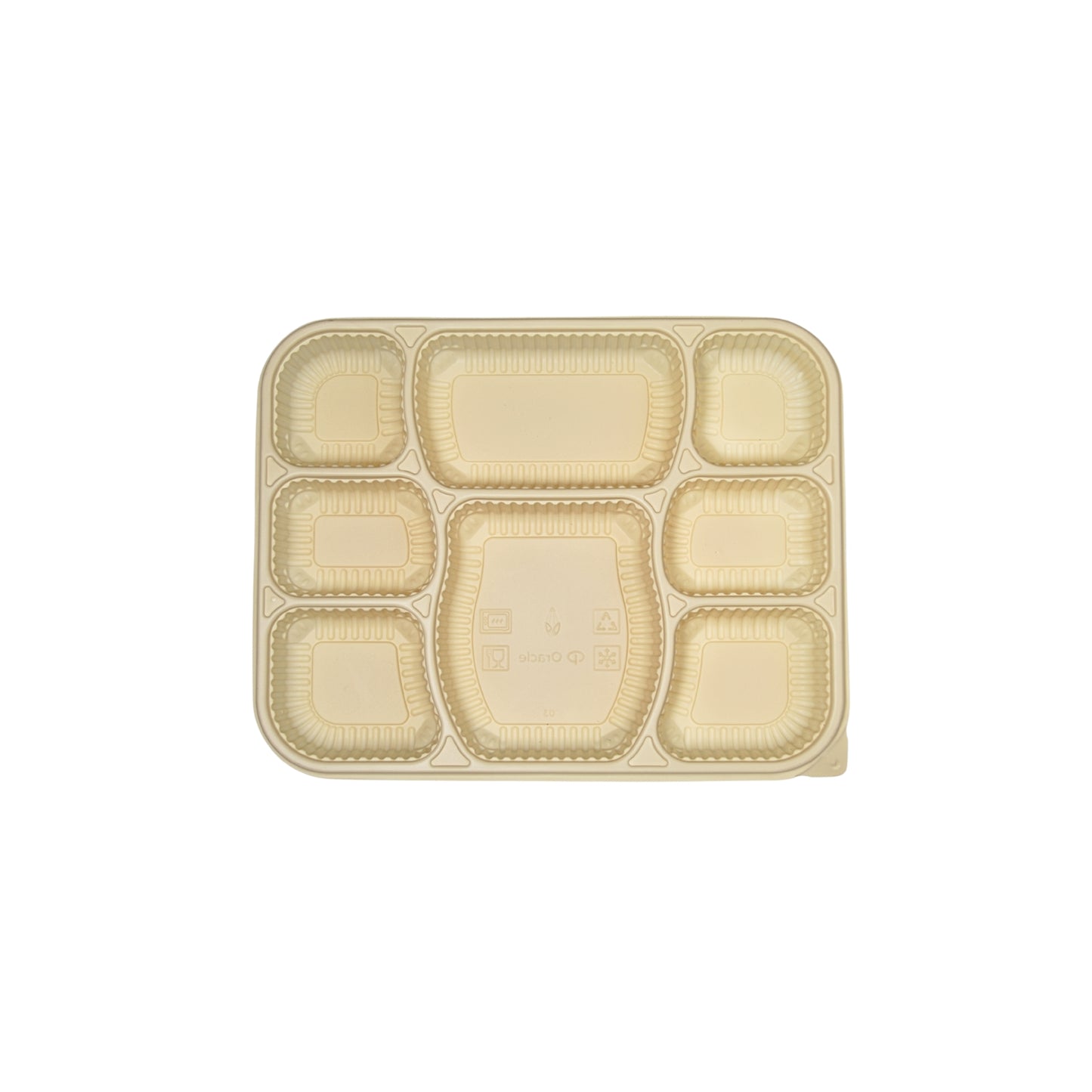Disposoul 8 Compartment Cornstarch Meal Box Tray With Lid