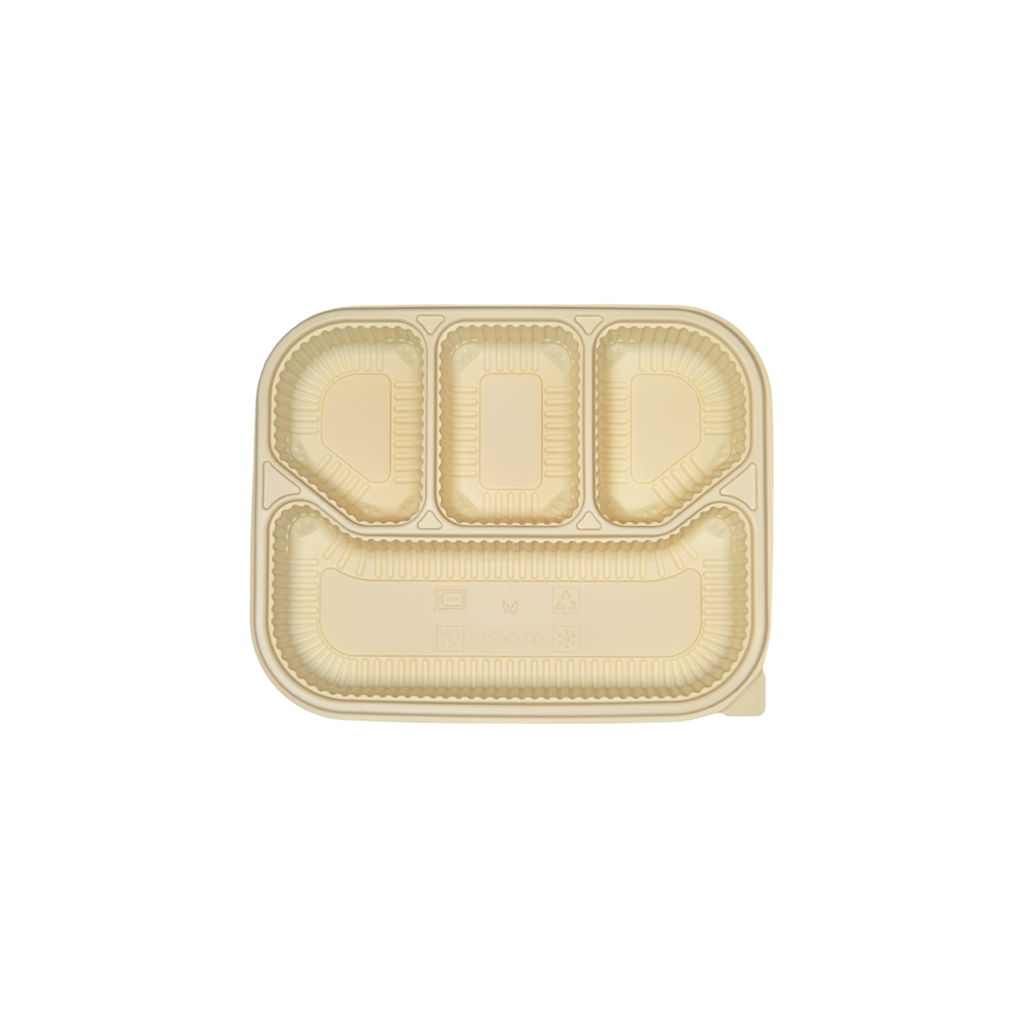 Disposoul 4 Compartment Cornstarch Meal Box Tray With Lid