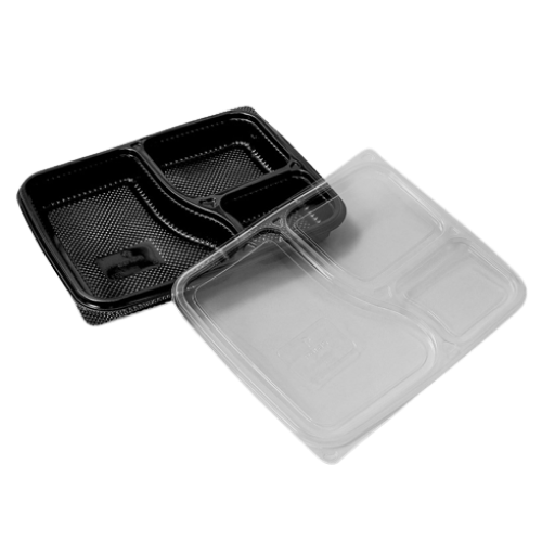 Disposoul 3 Compartment Meal Box XL Tray with Lid