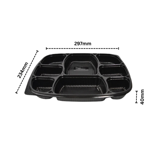 Disposoul 8 Compartment Meal Box Tray With Lid