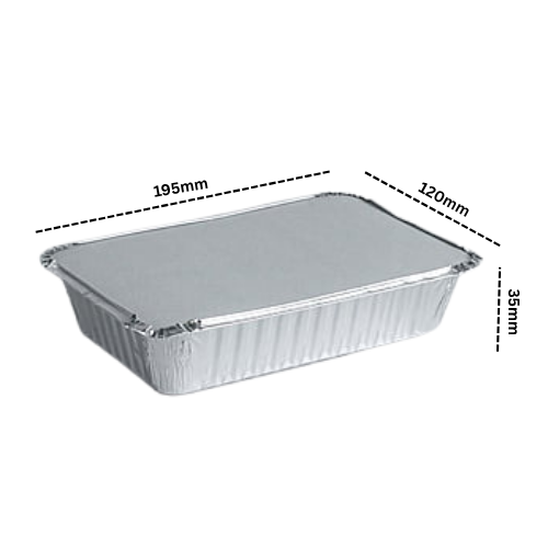 Disposoul 750ML Aluminum Foil Food Container WIth LID