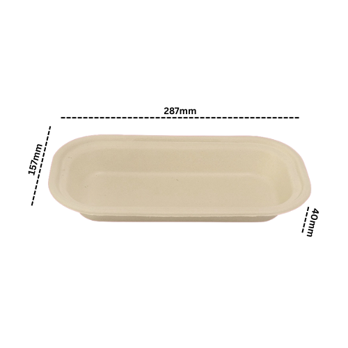 Disposoul Biodegradable Bagasse Disposable Oval 750 Ml