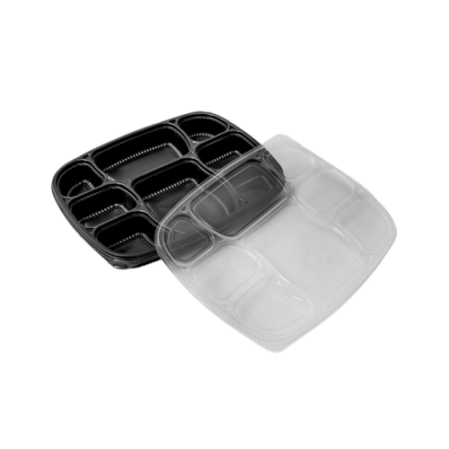 Disposoul 8 Compartment Meal Box Tray With Lid