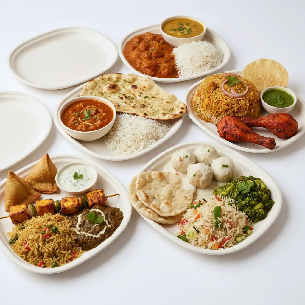 Disposoul Biodegradable Bagasse Round Disposable Plate 7 inch