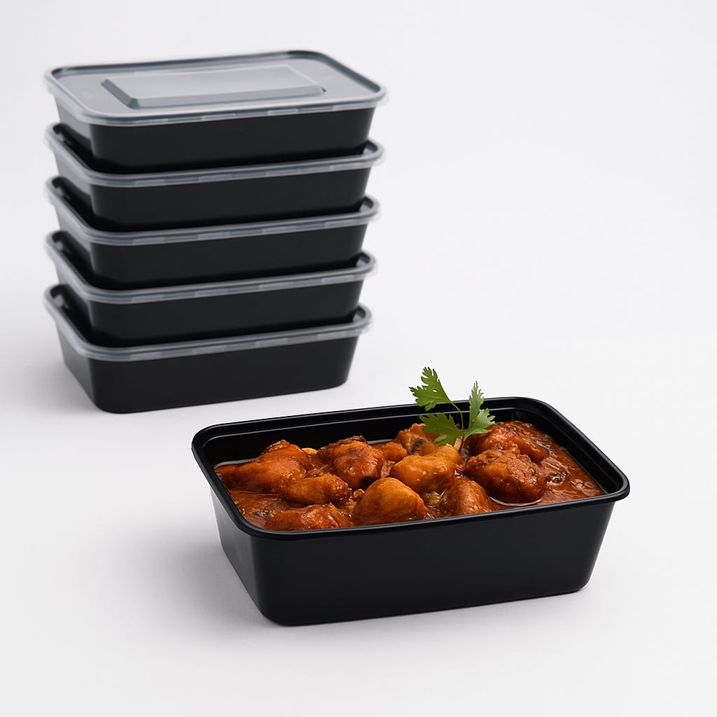 Disposoul Rectangular Food Container With LID 750 ml