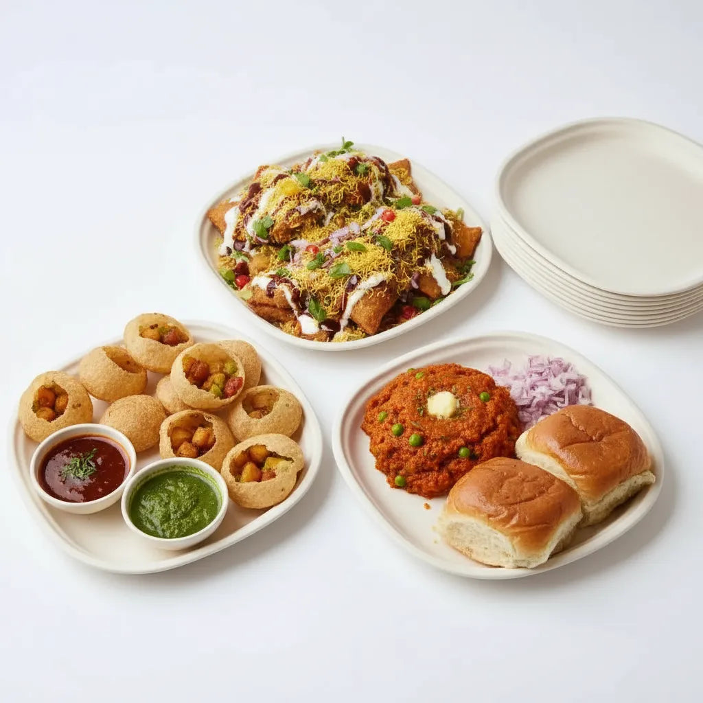 Disposoul Biodegradable Bagasse Round Disposable Plate 10 inch