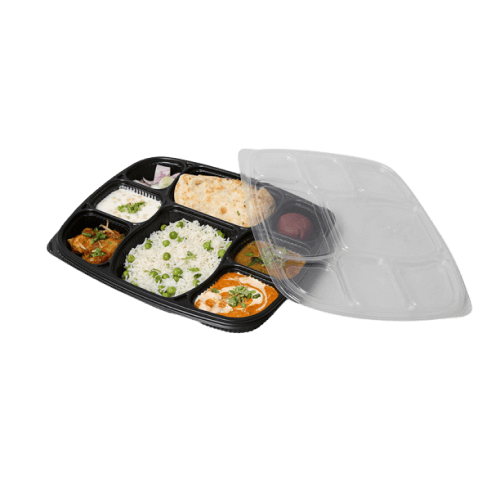 Disposoul 8 Compartment Meal Box Tray With Lid