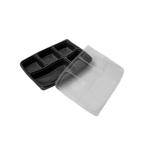 Disposoul 5 Compartment Meal Box XL Tray With Lid