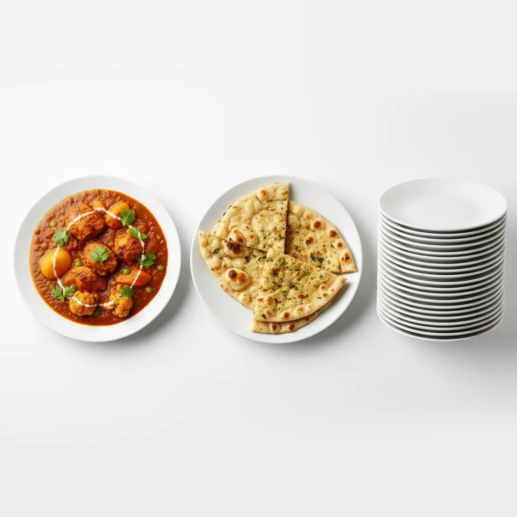 Disposoul Bagasse Round Disposable Plate 9 inch