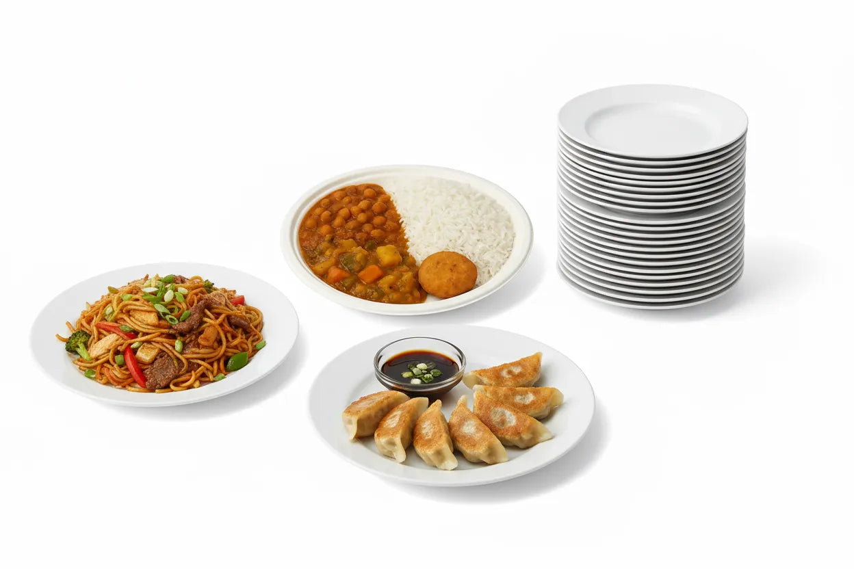 Disposoul Bagasse Round Disposable Plate 11 inch