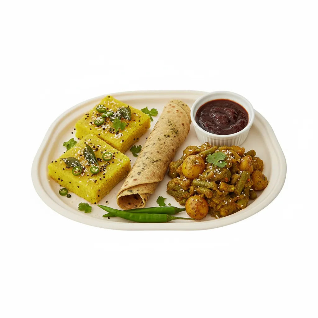 Disposoul Biodegradable Bagasse Round Disposable Plate 10 inch