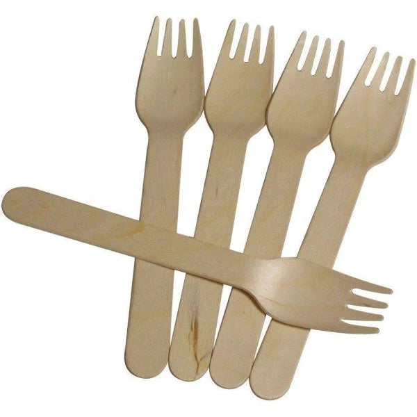 Disposoul 160mm Disposable Wooden Fork