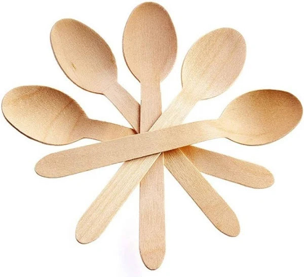 Disposoul 140mm Disposable Wooden Spoons