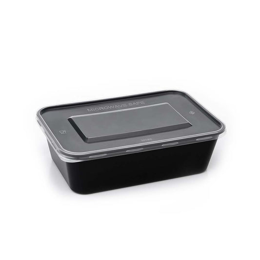 Disposoul Rectangular Food Container With LID 650ml
