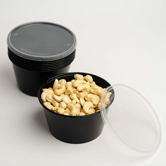 Disposoul Round Food Container With LID 16 Oz 500Ml