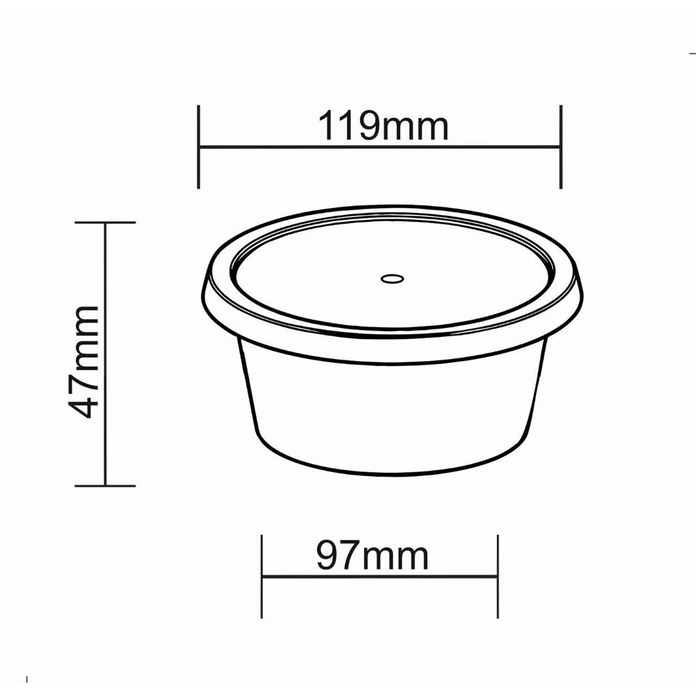 Disposoul Round Food Container With LID 10 Oz 300Ml