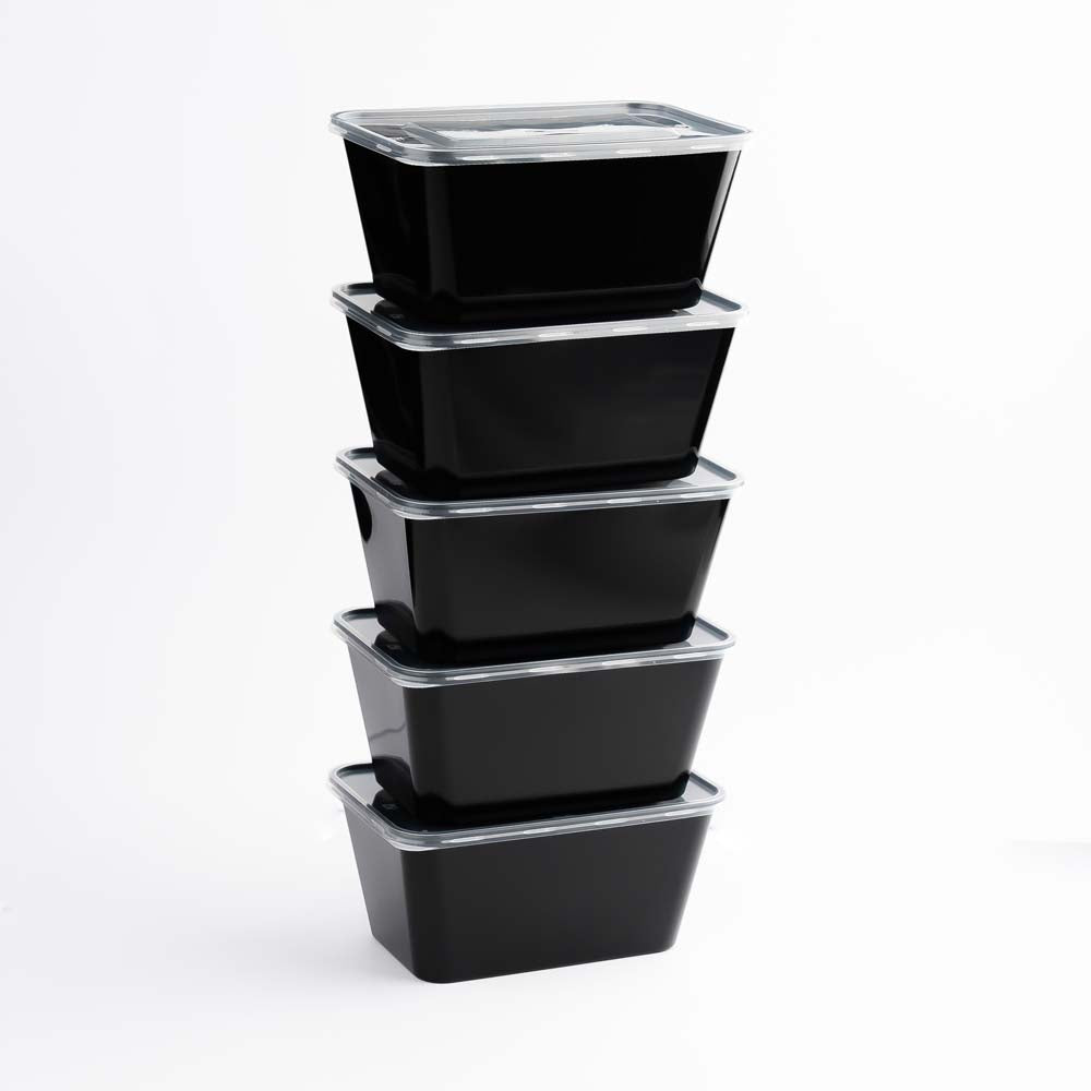 Disposoul Rectangular Food Container With LID 1000 ml