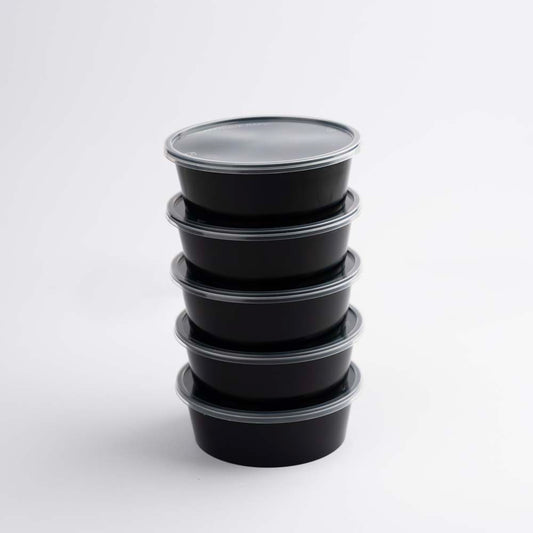 Disposoul Round Food Container With LID 10 Oz 300Ml