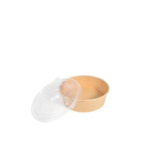 Disposoul Round Paper Container Kraft with 98DIA LID 250ML