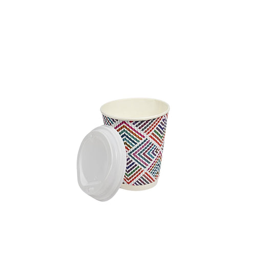 Disposoul Paper Coffee Cup With PP LID 250Ml