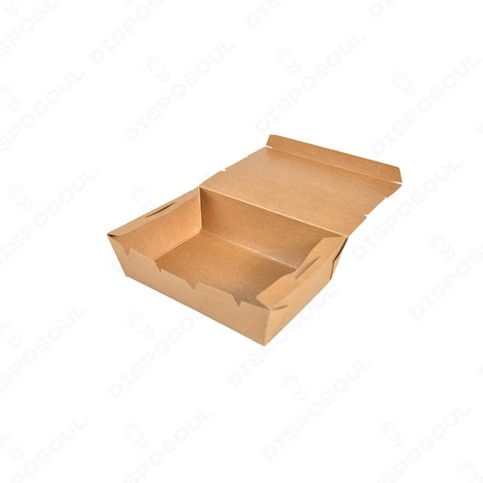 Disposoul PSB Kraft Paper Takeout Lunch Box 900Ml