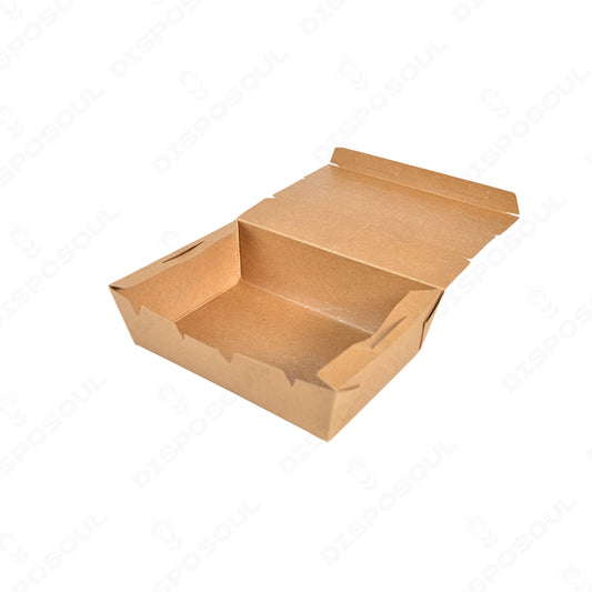 Disposoul PSB Kraft Paper Takeout Lunch Box 1200Ml