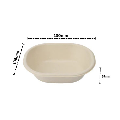 Disposoul Biodegradable Bagasse Round Disposable Bowl 250Ml
