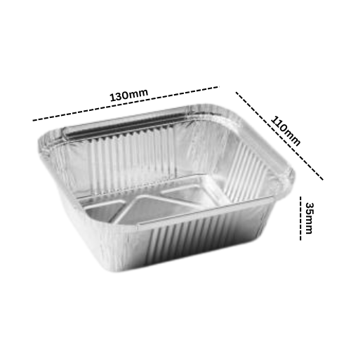 Disposoul 450ML Aluminum Foil Food Container WIth LID
